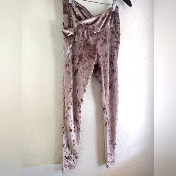 Fabletics Crushed Velour Crossover Leggings - Picture 5 of 9